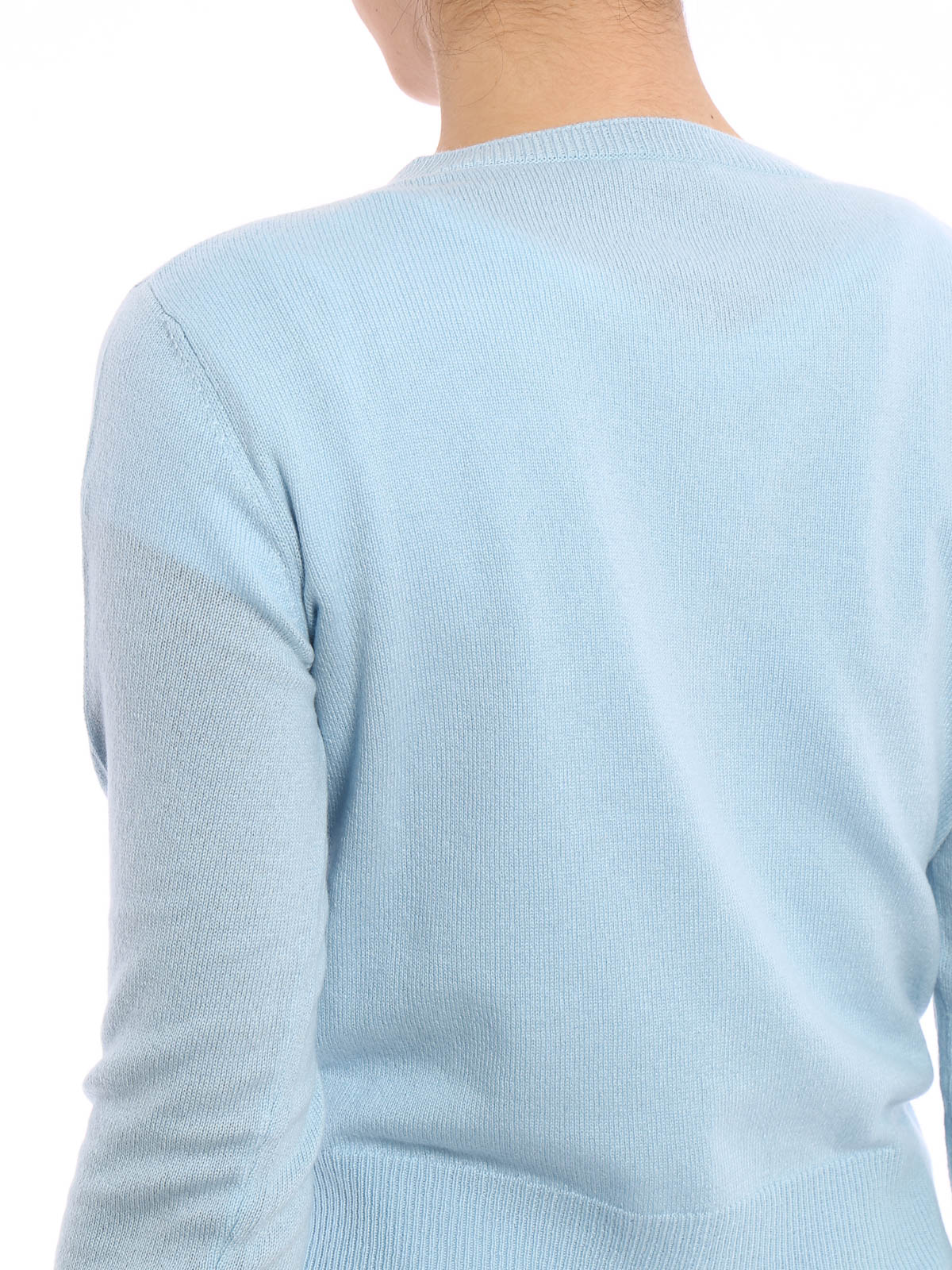 miu miu ライトブルー カーディガン 長袖 楽天市場】ミュウミュウ ニットカーディガン バイカラー