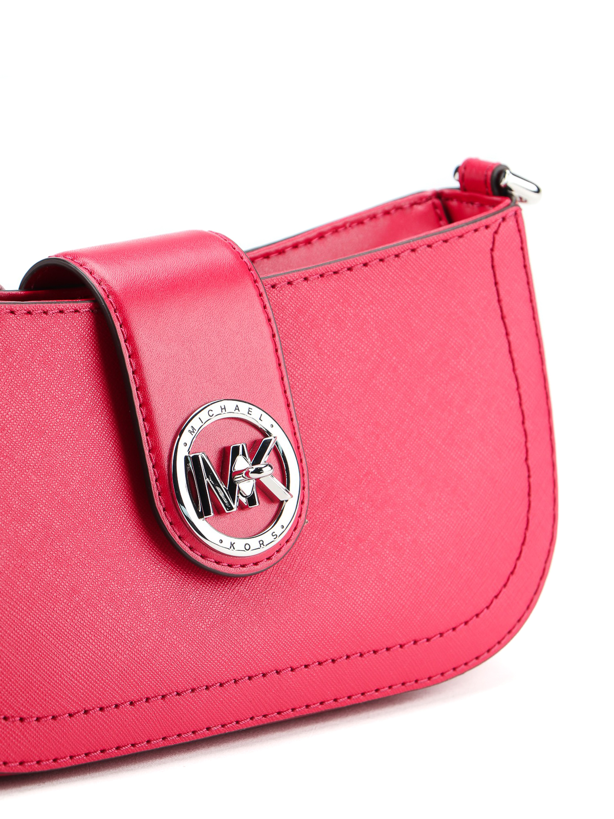 Michael Kors Carmen Extra-small Saffiano Leather Shoulder Bag In Pink |  ModeSens