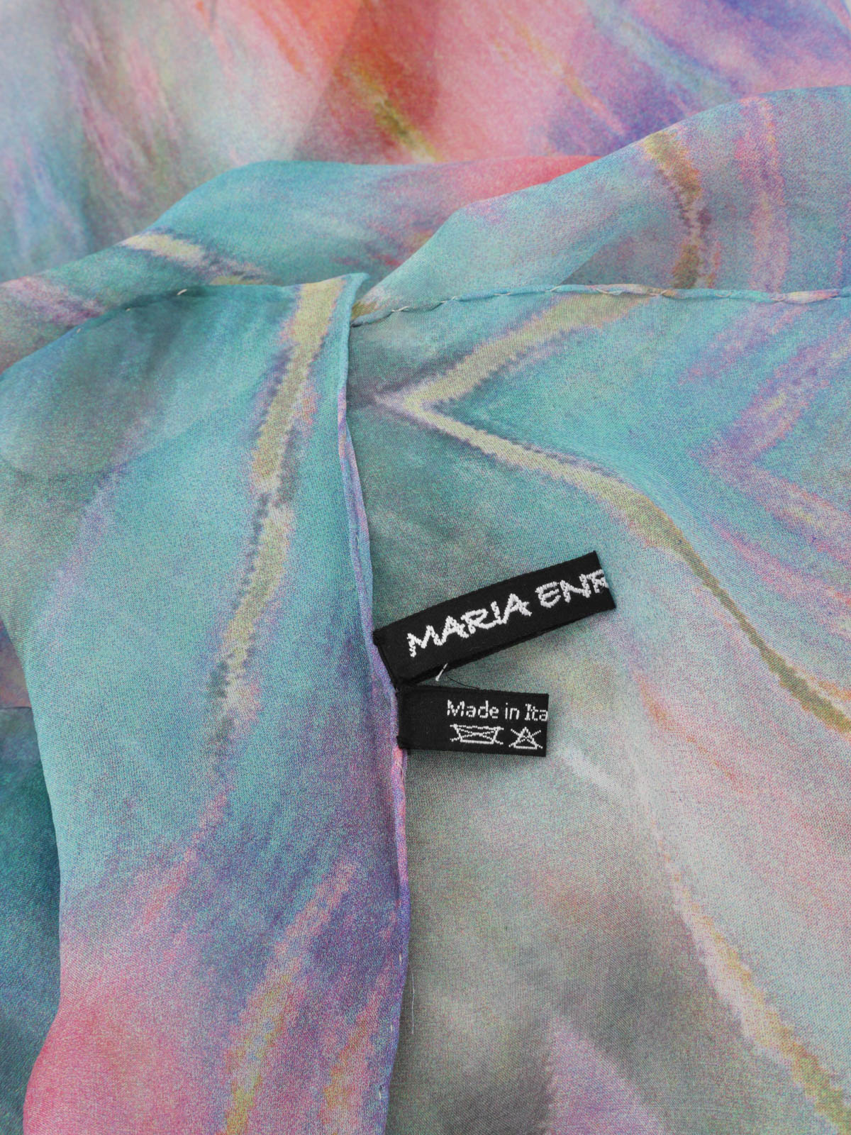 Shop Maria Enrica Nardi Carol Silk Stole In Multicolor