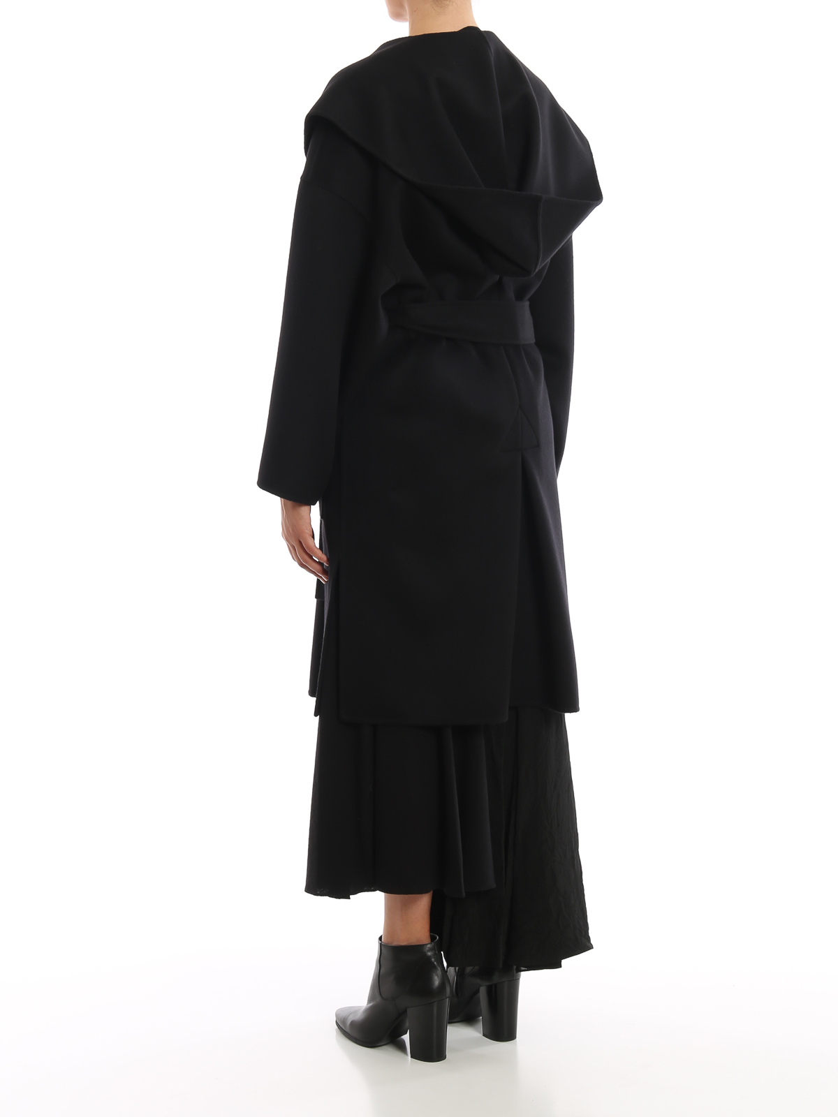 Knee length coats Loewe - Cashmere blend double hooded wrap coat