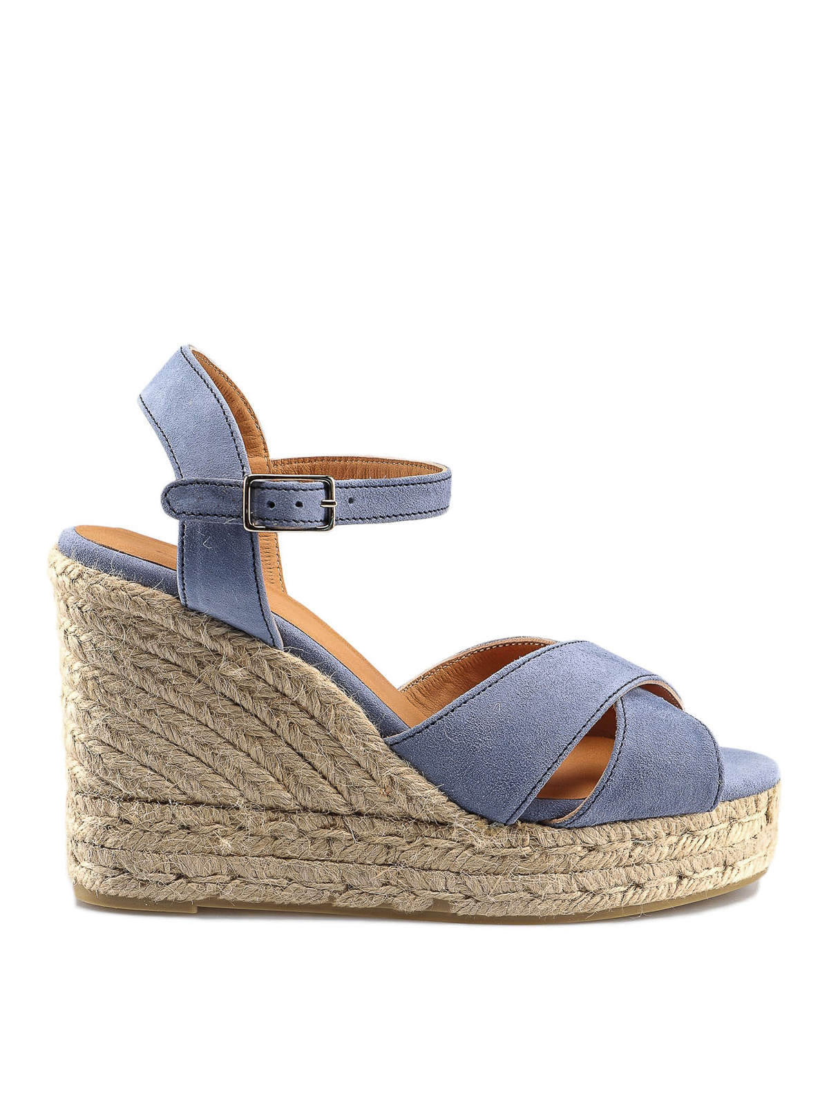Castaner Blaudell suede wedge sandals - Light Blue