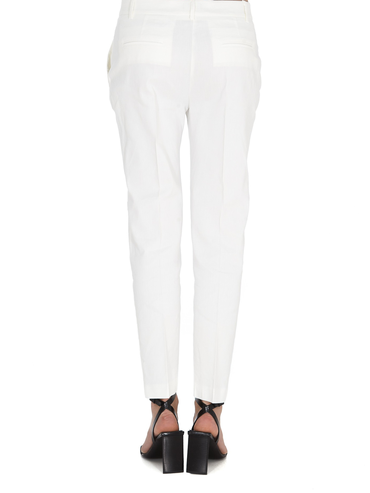 ボトムスその他 PINKO Women Pants 1032357624Z15 White Pinko White montano pants frontal zip and - White