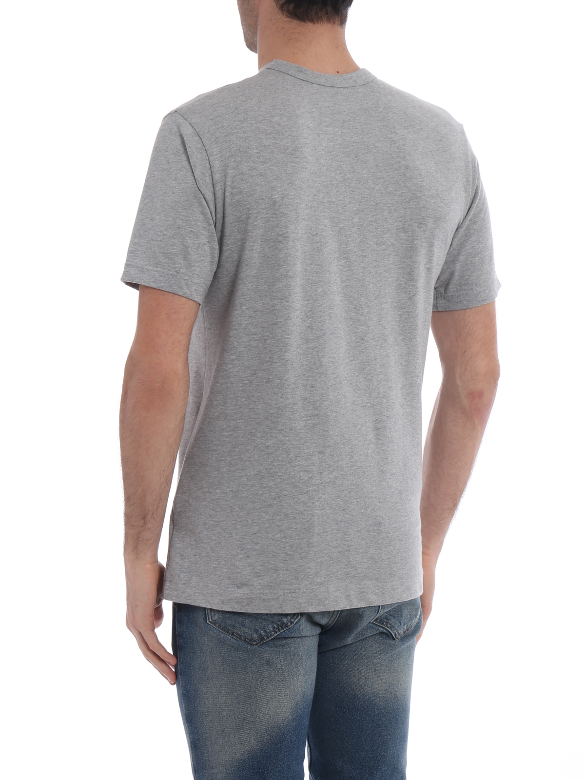 Shop Comme Des Garçons Shirt Cgd Patches Cotton T-shirt In Grey