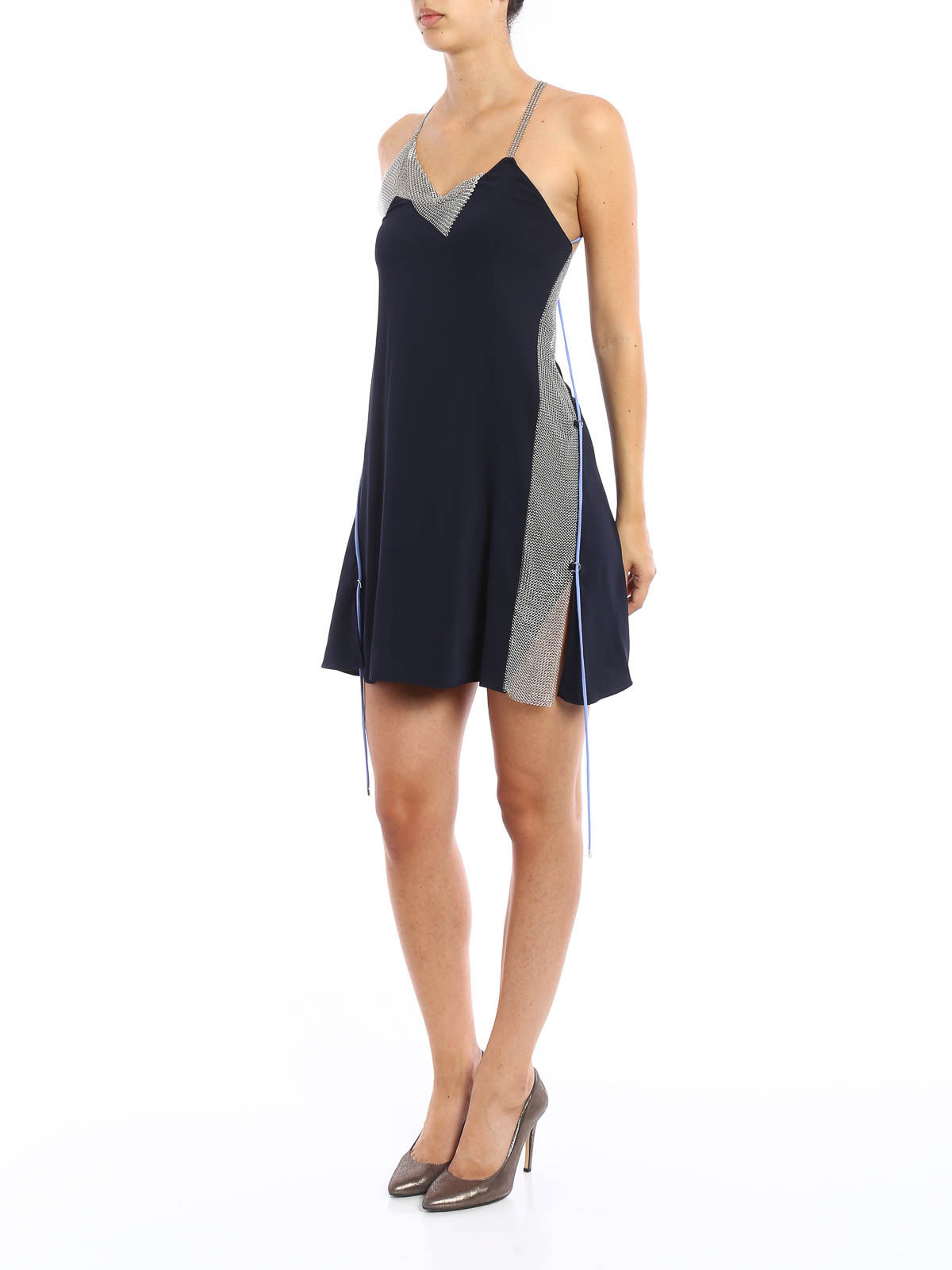 Rabanne Chainmail detailed mini dress
