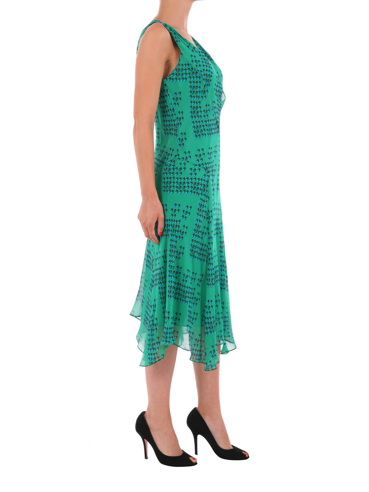 green emerald velvet dress Diane von Furstenberg