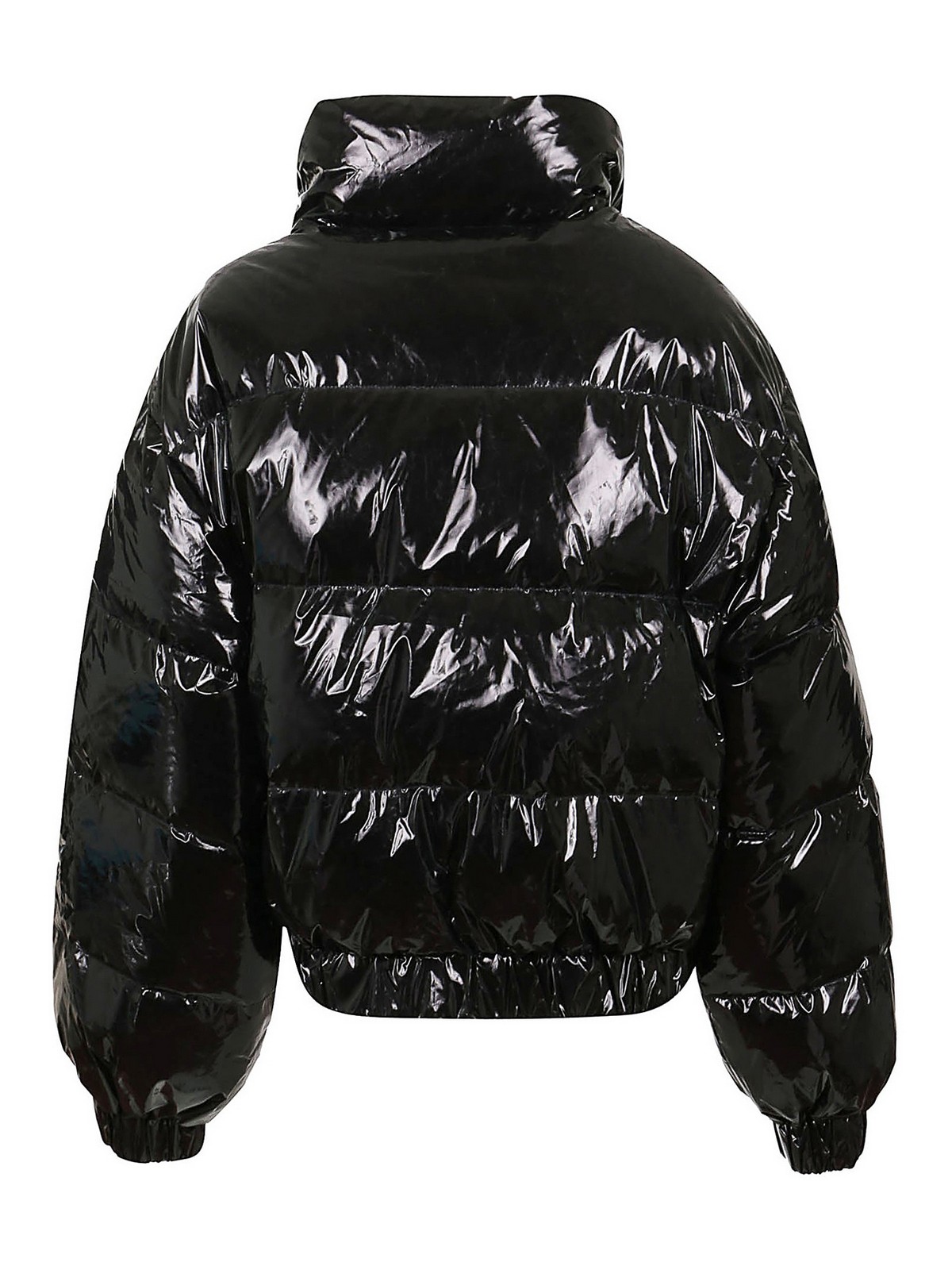Chiara Ferragni Eyelike crop puffer jacket Black CFD019BLACK