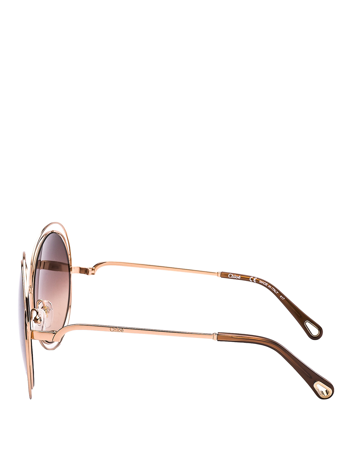 Round Sunglasses Chloe Carlina Sunglasses Rose Gold Chloé Chloé