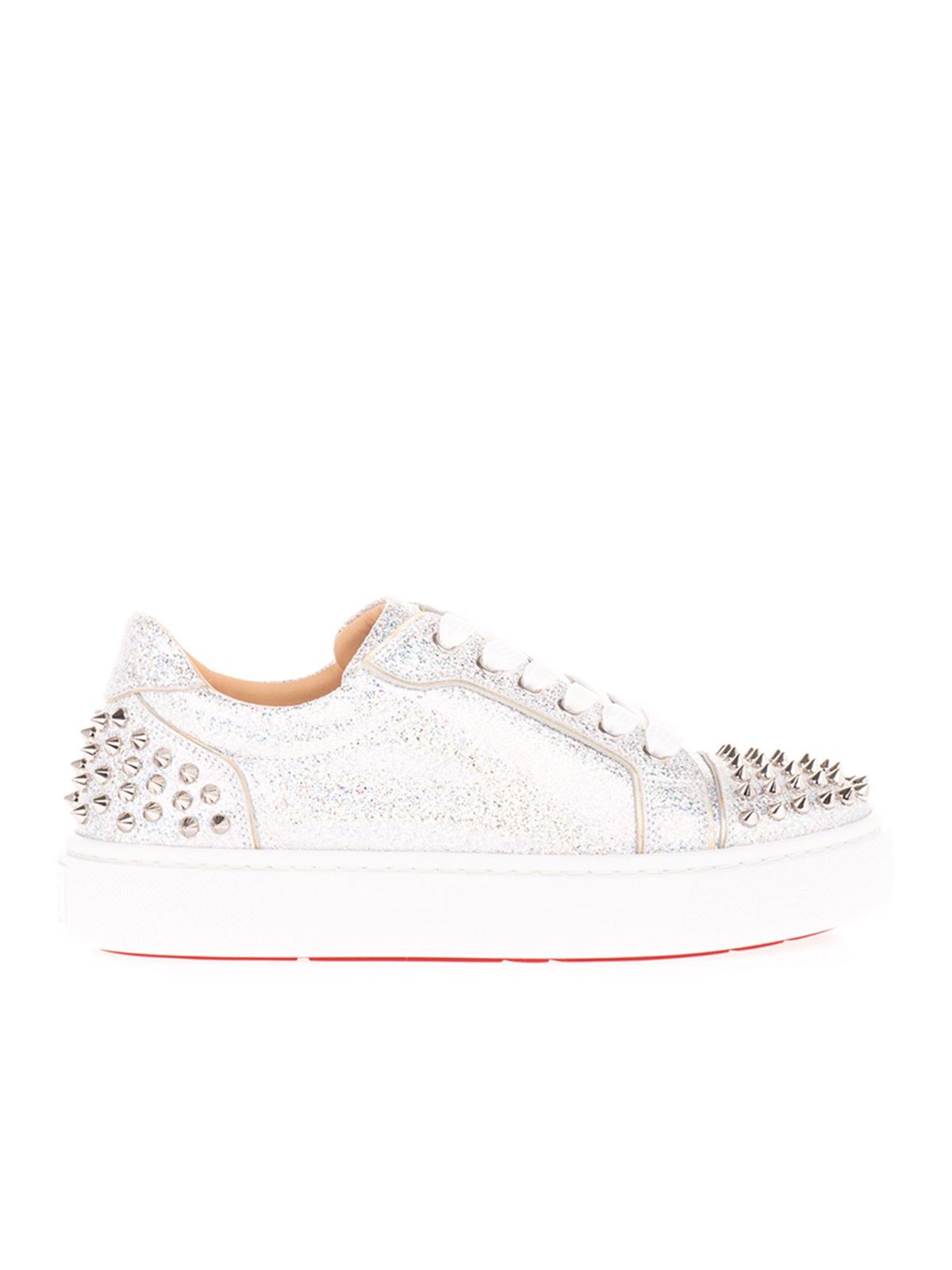 Trainers Christian Louboutin - Glittered sneakers with studs - 3200159W129