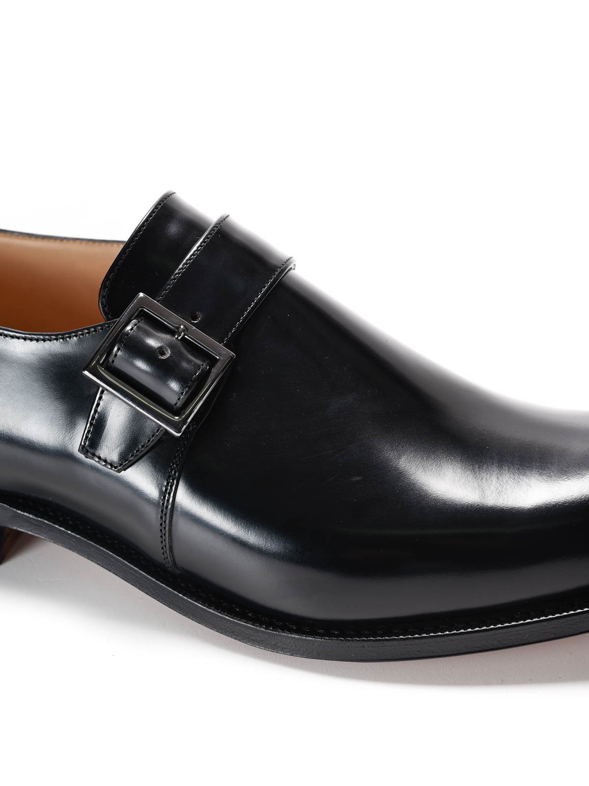 Church's Leather shoe with buckle - Black - Men | LISBON