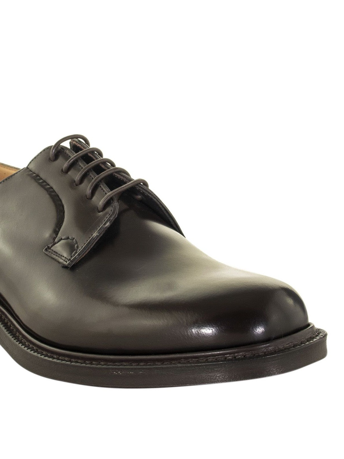 Shop Church's Shannon Brown Polished Leather Derby Shoes