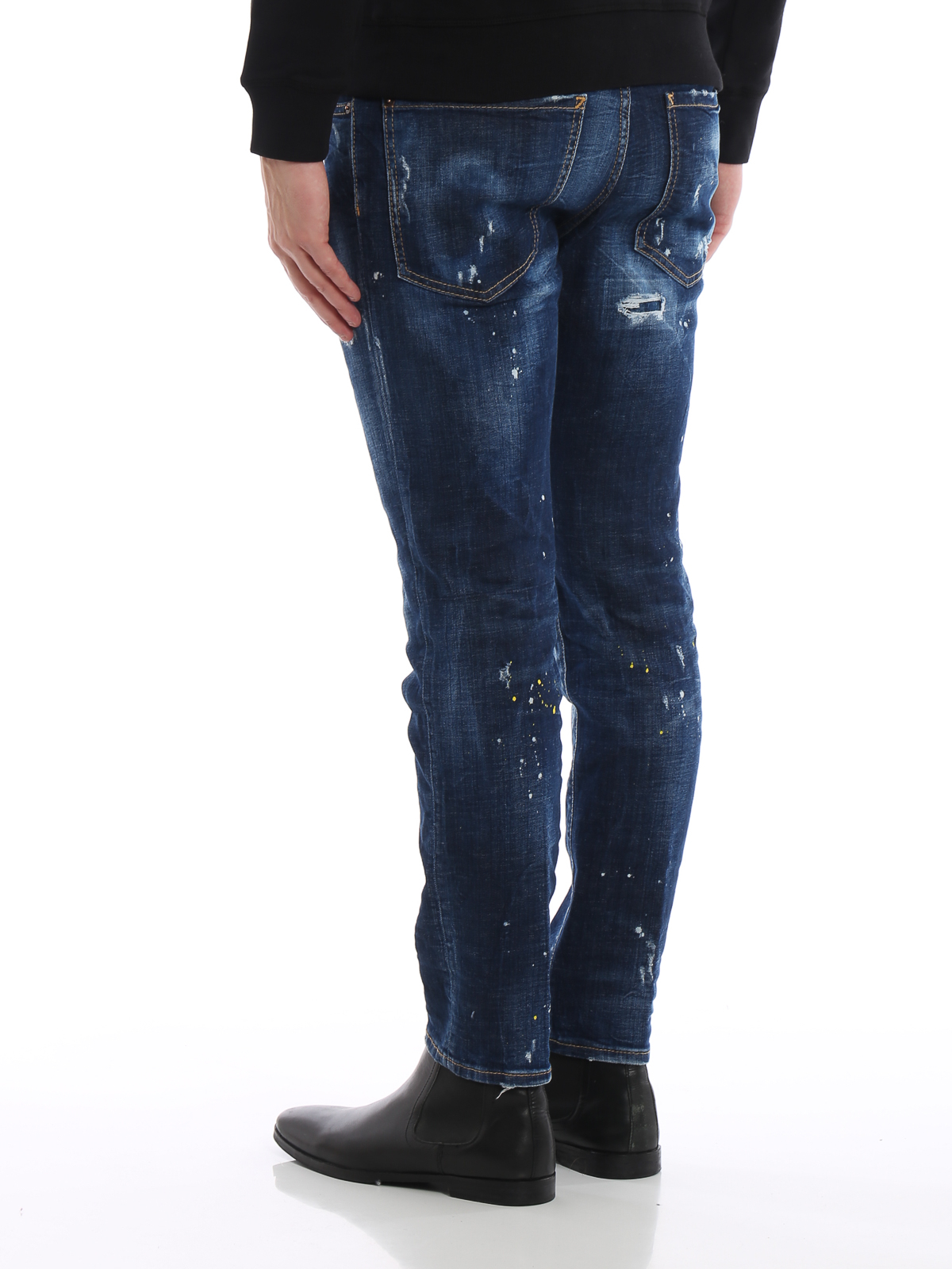 Dsquared2 Cigarette jeans with yellow spots|S71LB0582S30342470