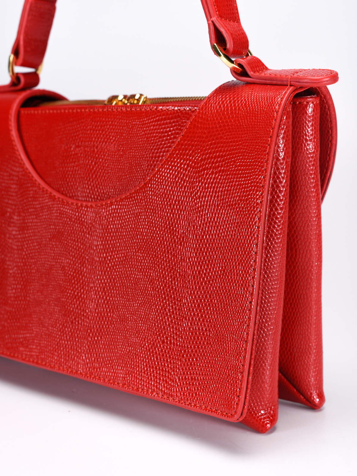 L' Autre Chose Circle lizard skin bag - Red - Women | OBE0410252359