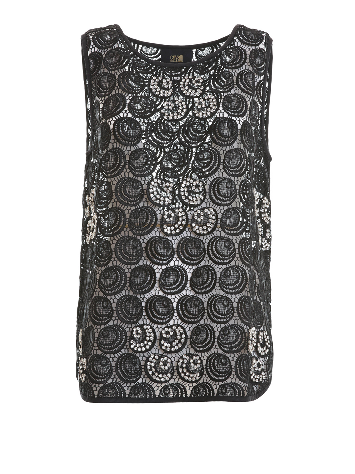 Tops & Tank tops Class Roberto Cavalli - Rhinestones and lace tank