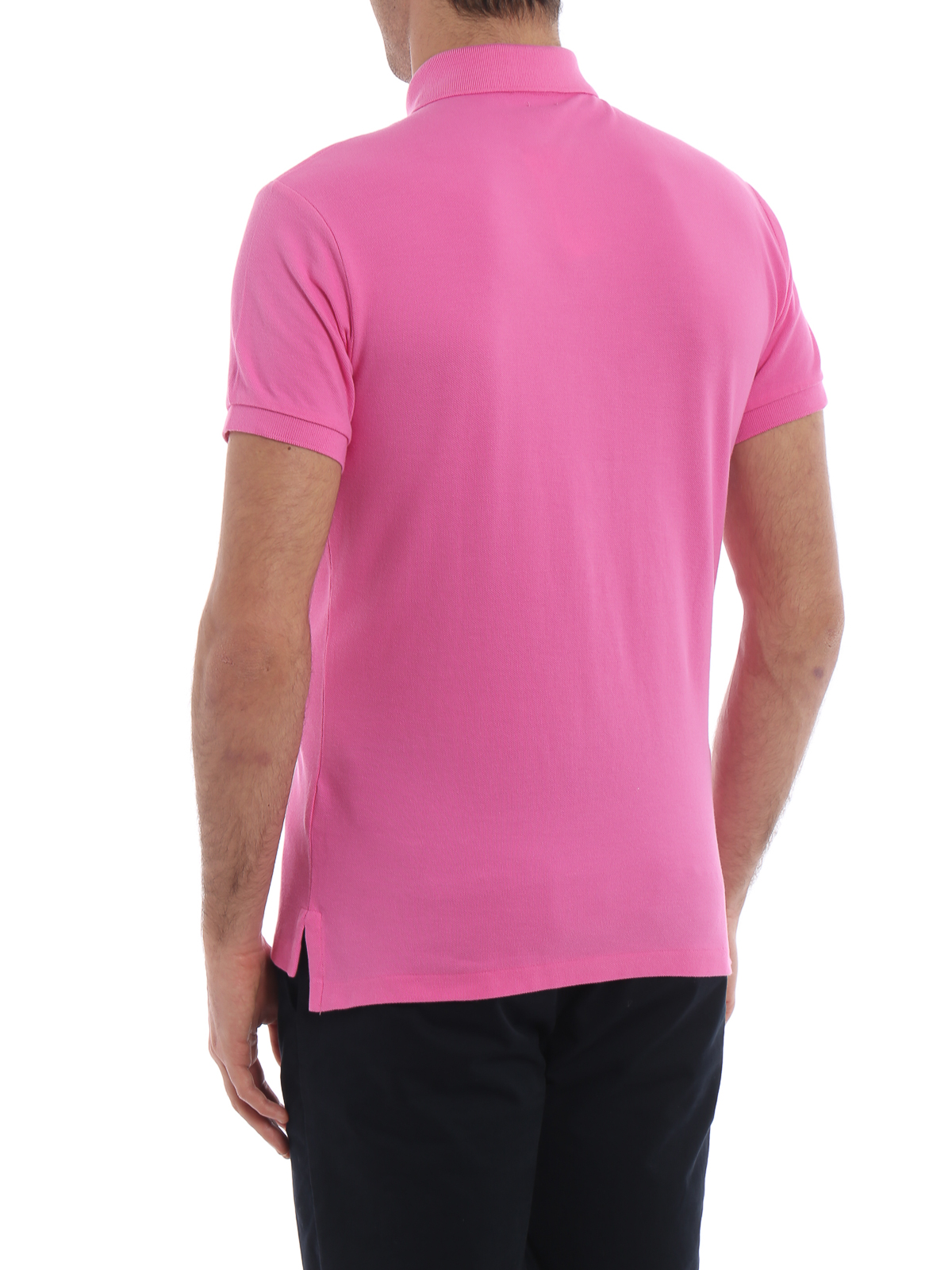 Polo Shirts Polo Ralph Lauren Classic Pink Polo Shirt In Pique Cotton 710536856090 1185