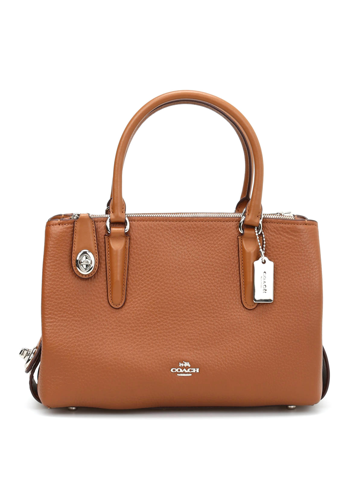 Coach Pebbleleather Brooklyn Carryall 28 - Brown|56839SVSDSADDLE