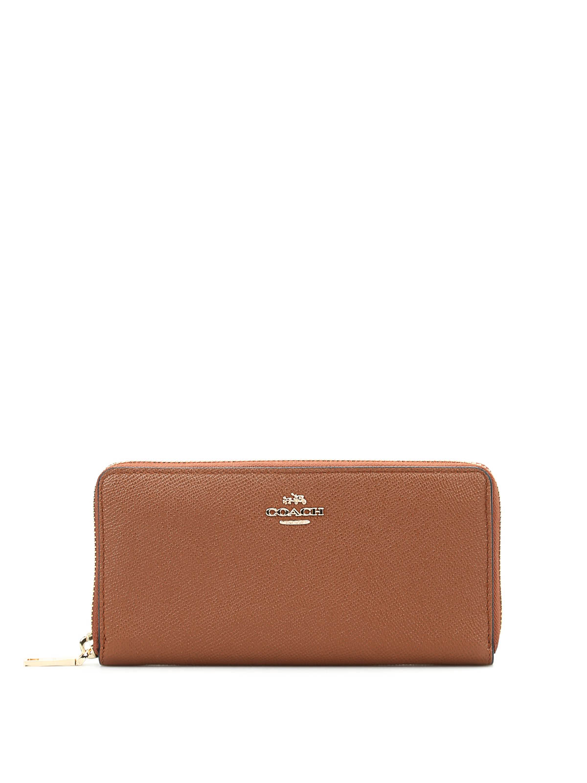 Coach Ladies Accordion Zip Around Pebble Leather Wallet 