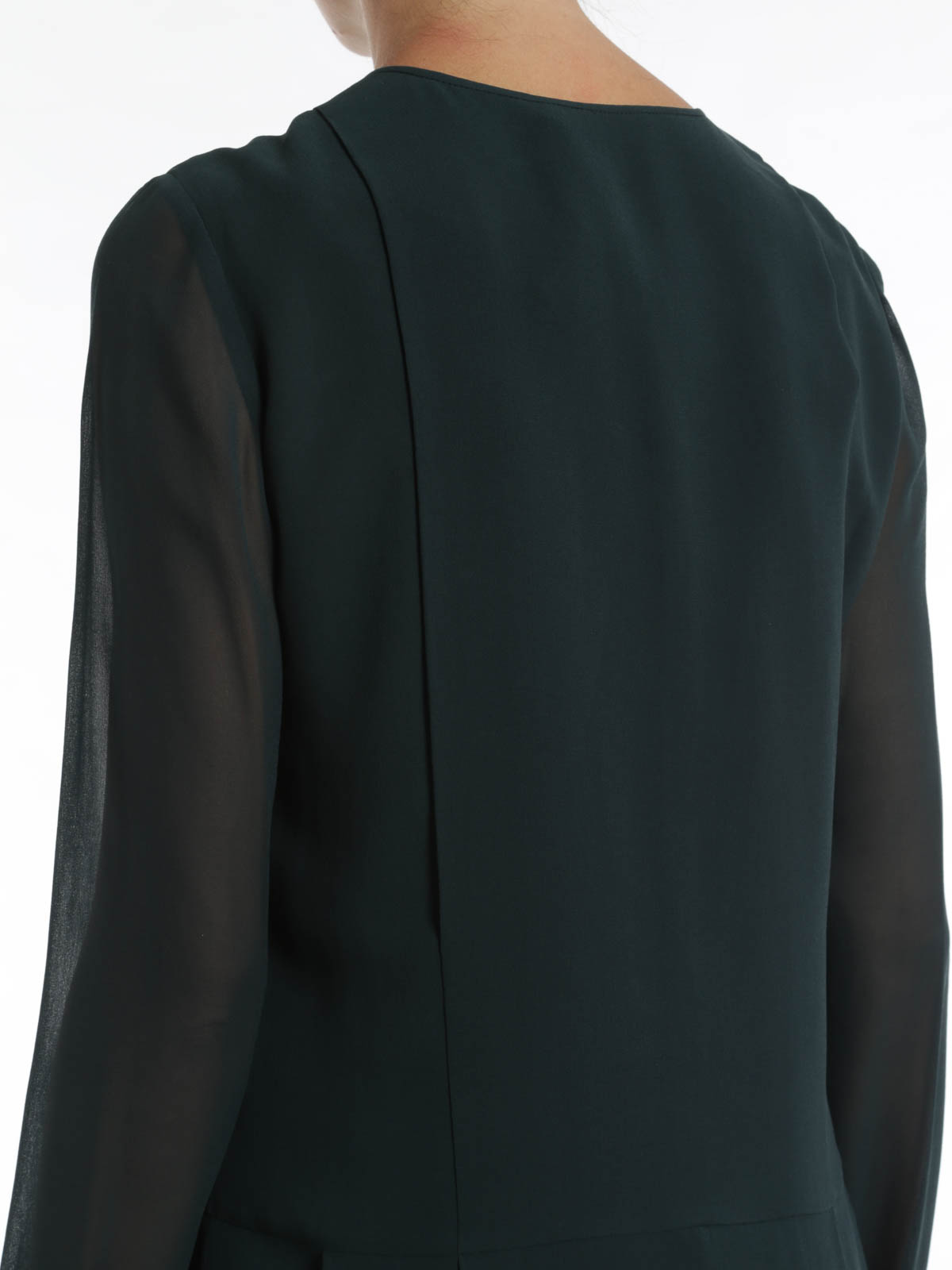 Tory Burch Pleated silk dress - Green - Women|3115145312