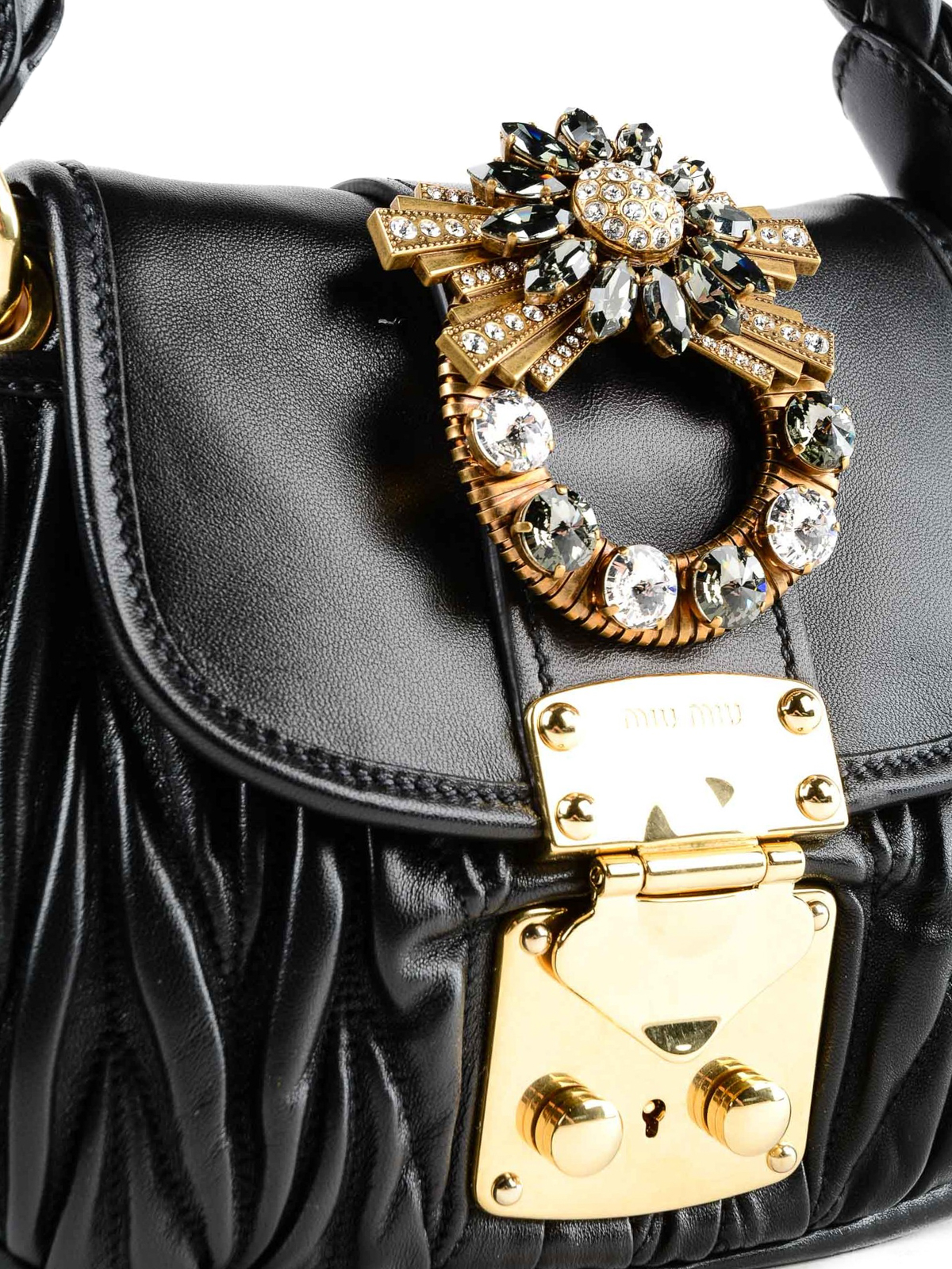 Shoulder bags Miu Miu - Coffer matelassé leather jewel handbag