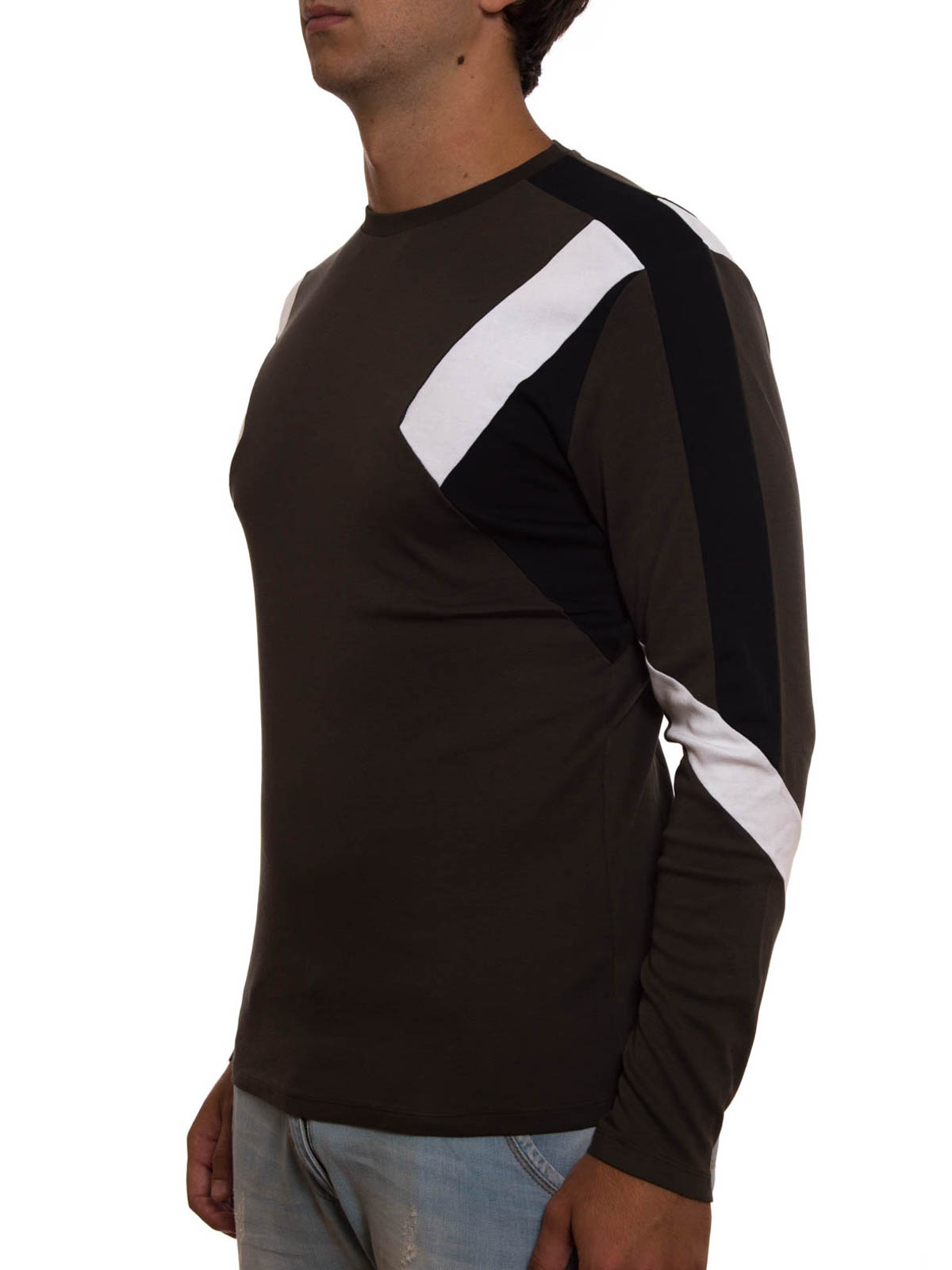 Neil Barrett Colour block long sleeved T-shirt|BJT162VB530C1592