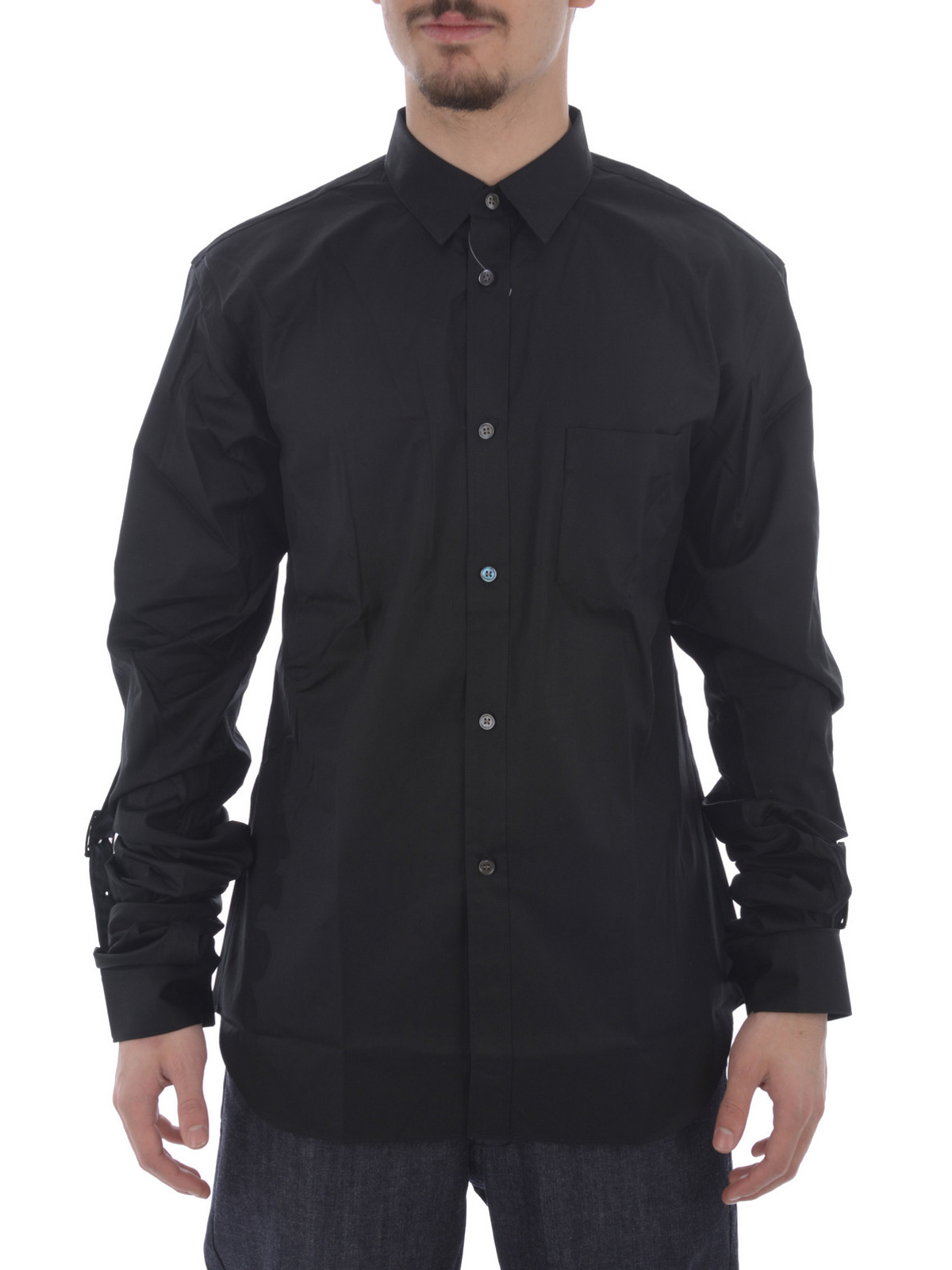 Chemise noir online garcon