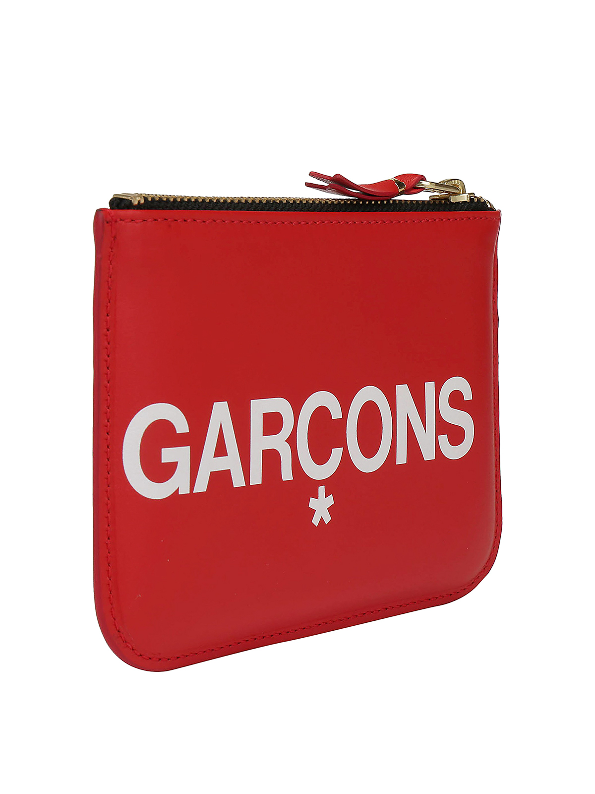 Shop Comme Des Garçons Huge Logo Pouch In Red
