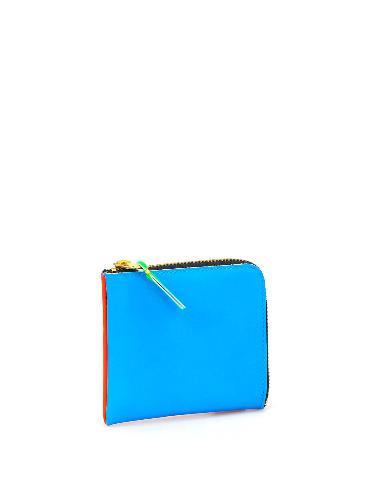 Shop Comme Des Garçons L-zip Super Fluo Wallet In Blue