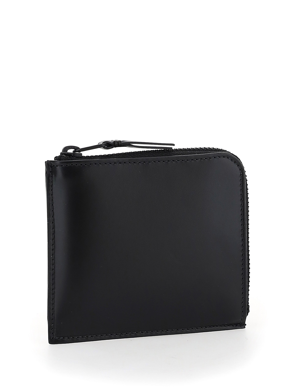 Shop Comme Des Garçons Smooth Leather Wallet In Black