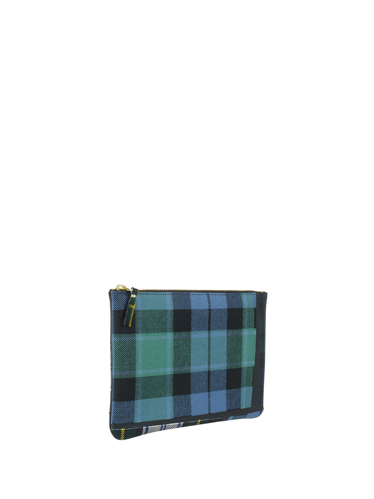 Comme Des Garcons Tartan patchwork pouch - Blue|SA5100TPGREEN2