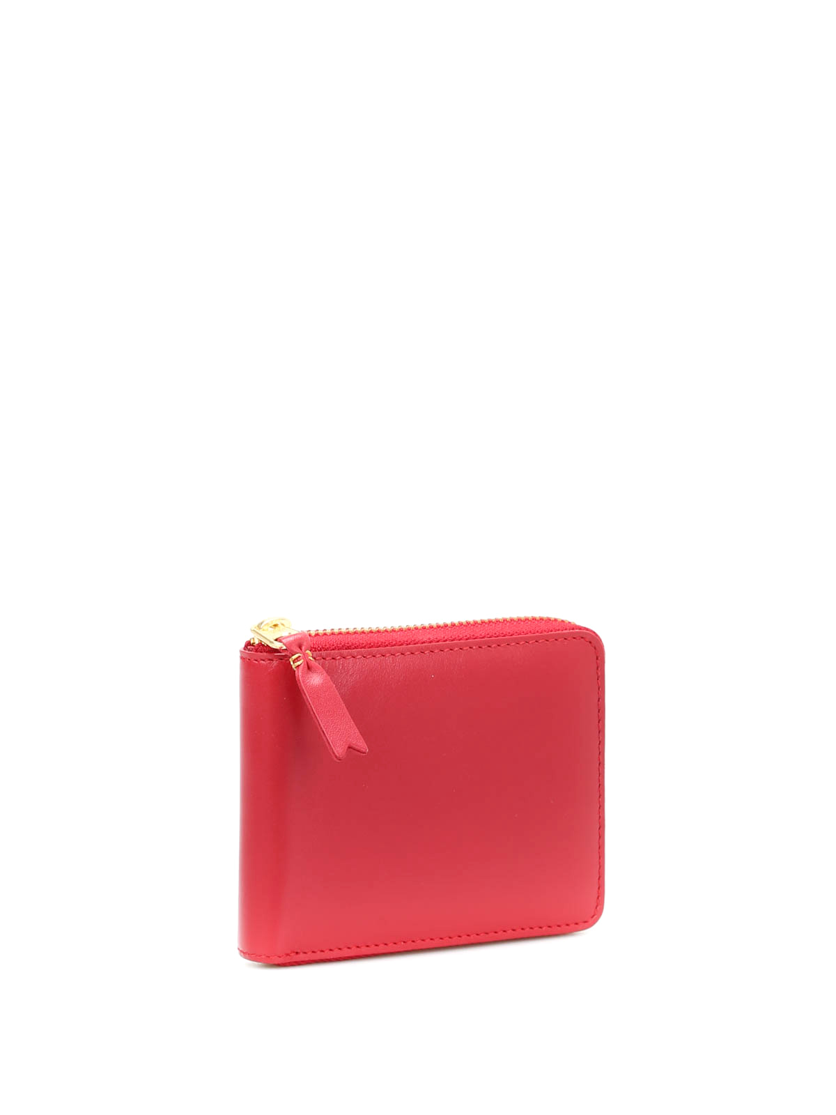Shop Comme Des Garçons Zip Around Arecalf Wallet In Red