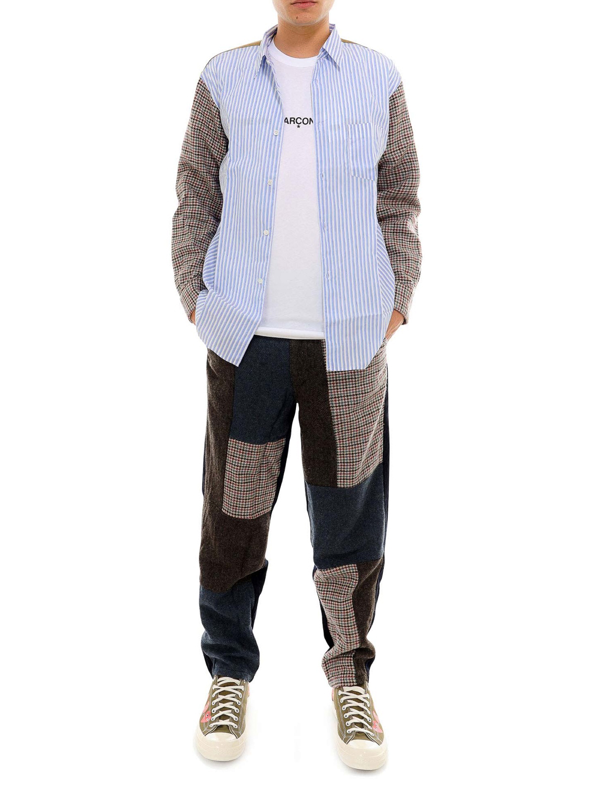 Comme Des Garcons Shirt Patchwork corduroy trousers - Men|W281441