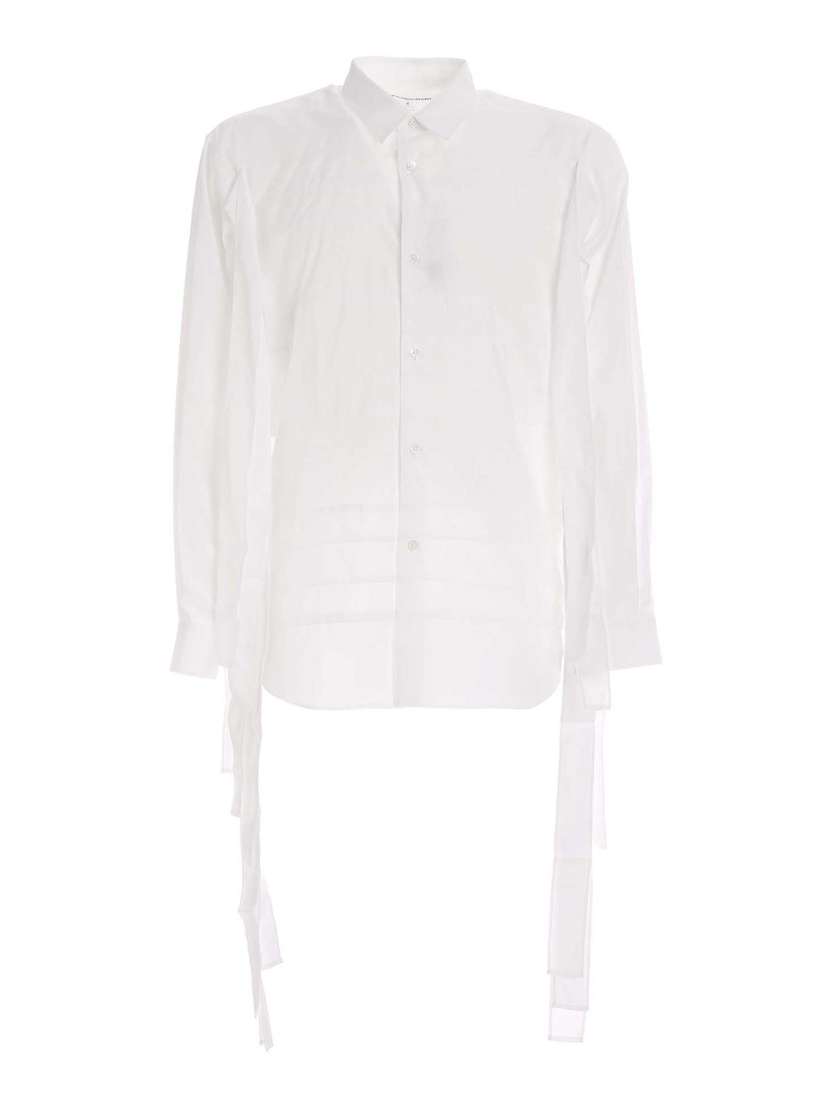 Comme Des Garçons Shirt Laces Shirt In White In Blanco