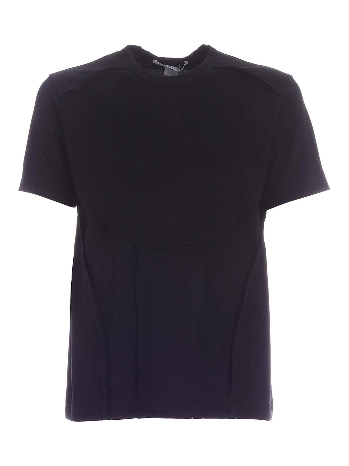 Comme Des Garçons Shirt Reverse Stitching T-shirt In Black