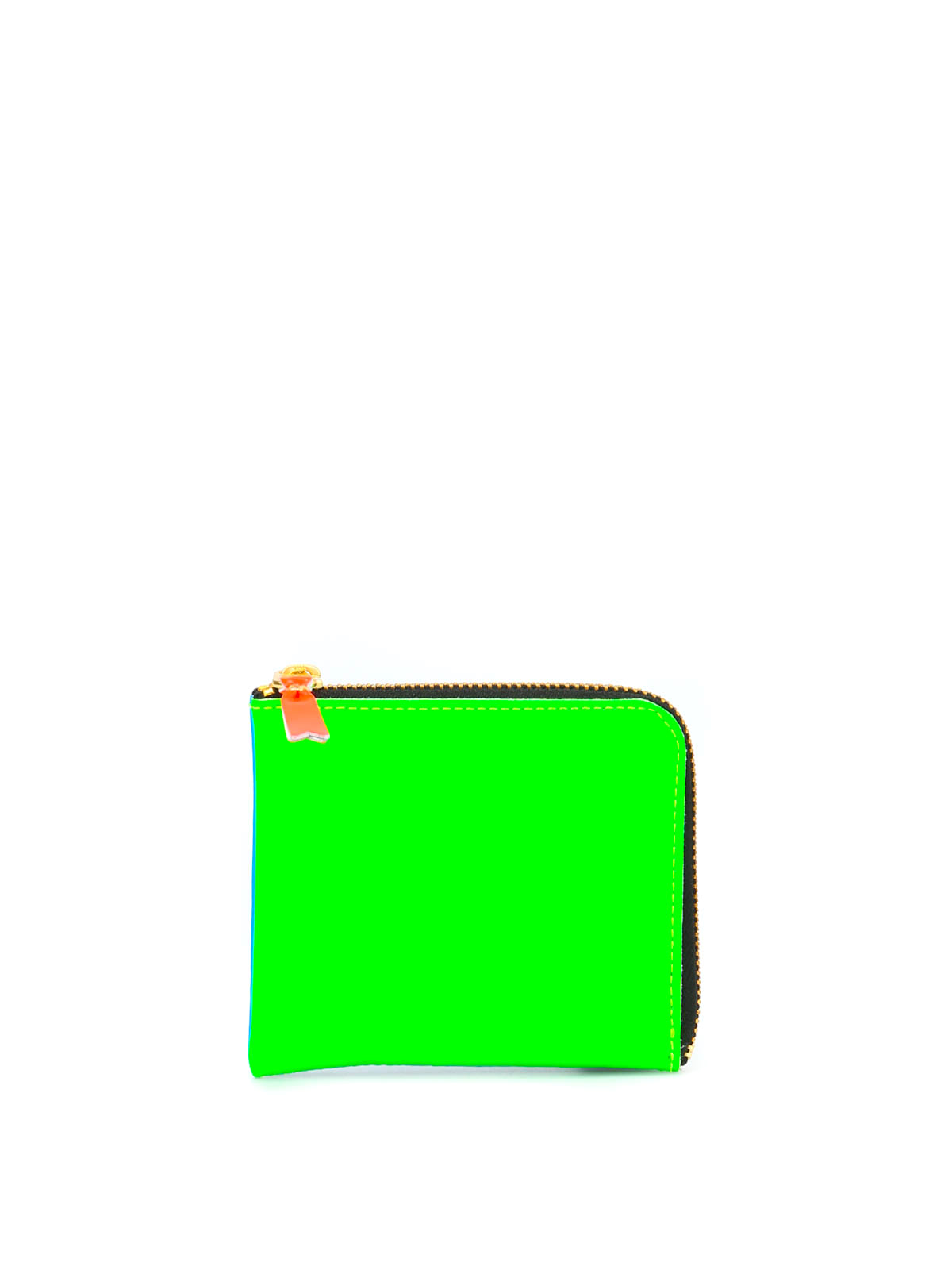 Comme Des Garçons L-zip Super Fluo Wallet In Green