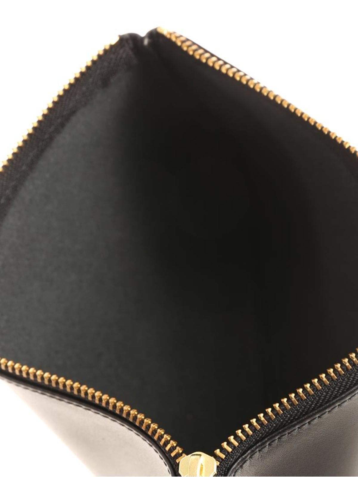 Shop Comme Des Garçons Smooth Leather Clutch In Black