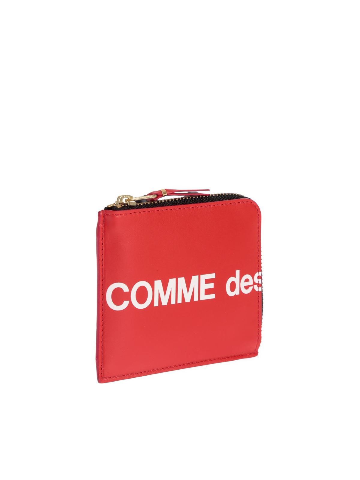 Shop Comme Des Garçons Huge Logo Coin Purse In Red