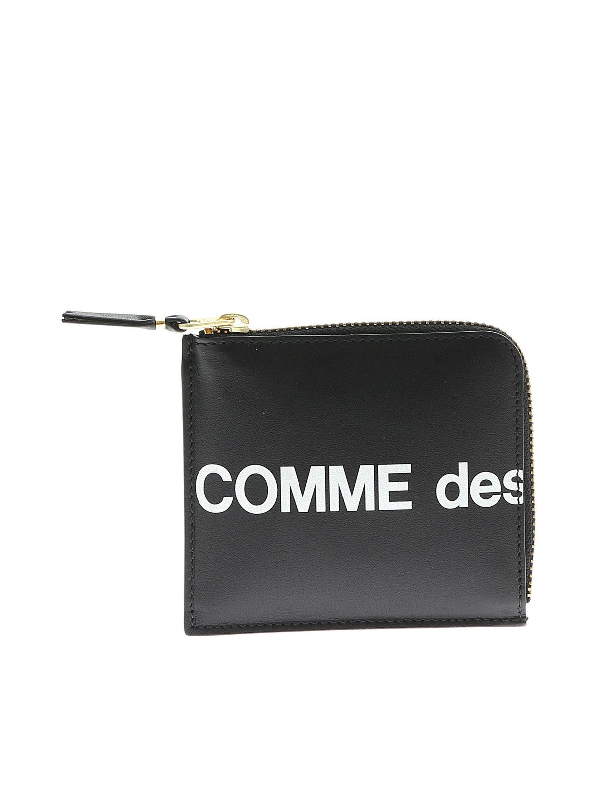 Comme Des Garçons Huge Logo Small Wallet In Black