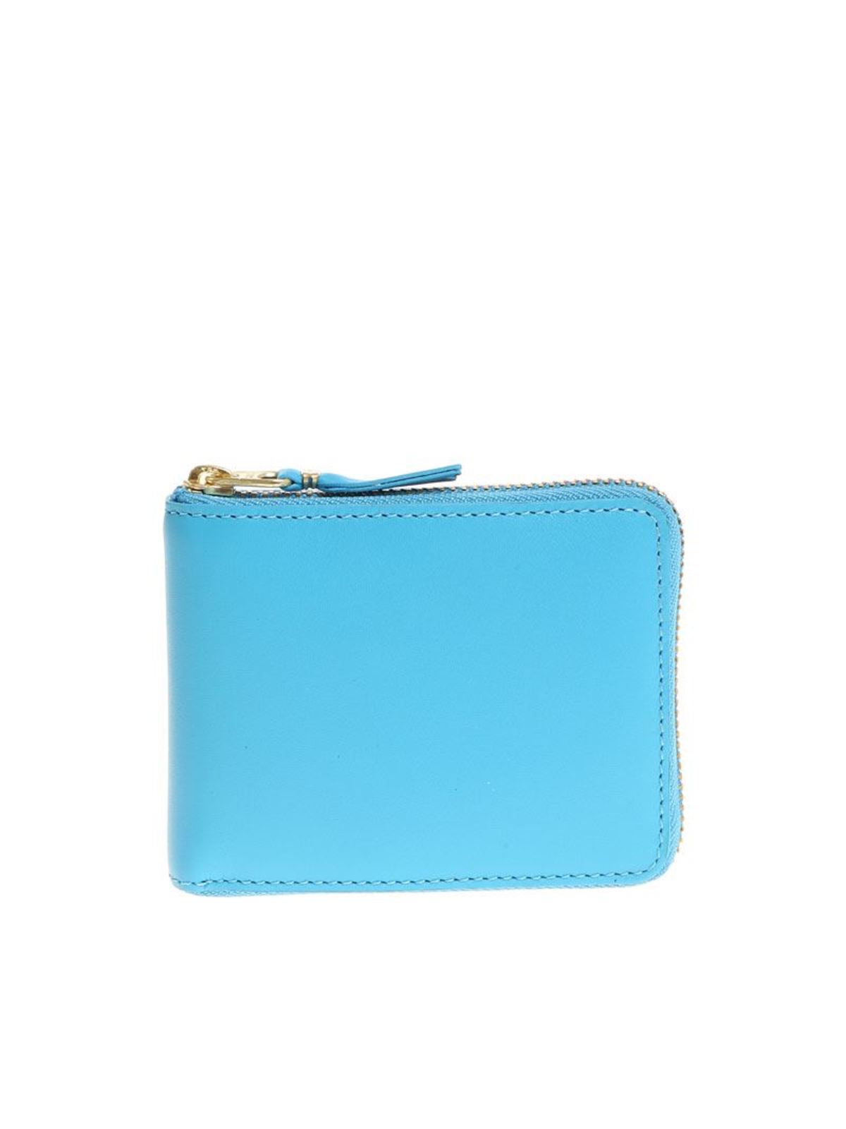 Comme Des Garçons Light Blue Leather Wallet