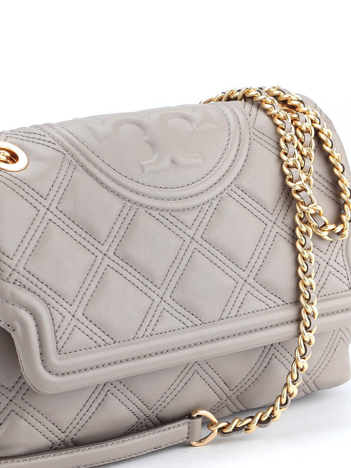 Tory Burch Fleming Soft Small Convertible Bag in Gray