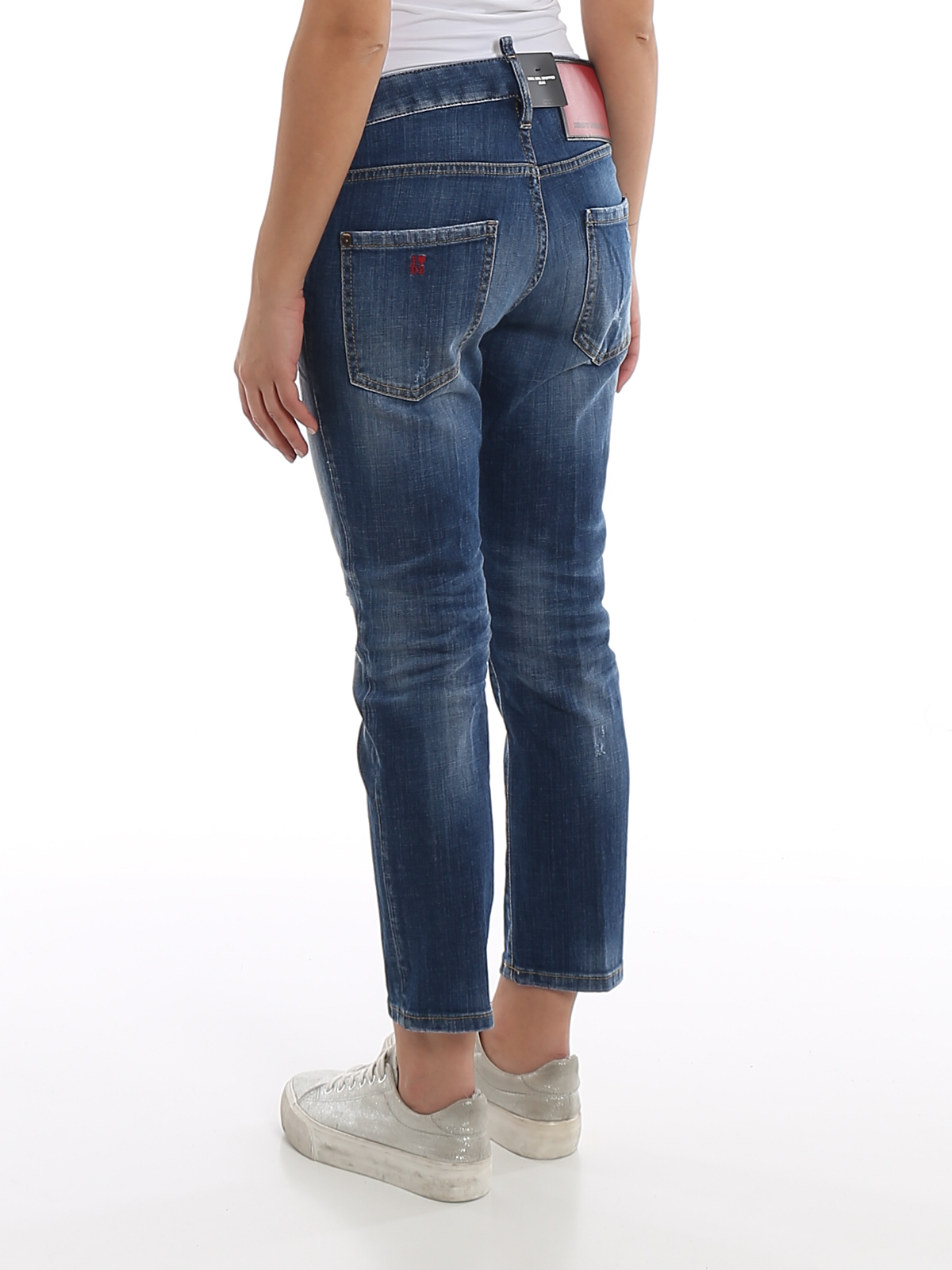 DSQUARED2 Cool Girl Cropped blue jeans www.krzysztofbialy.com