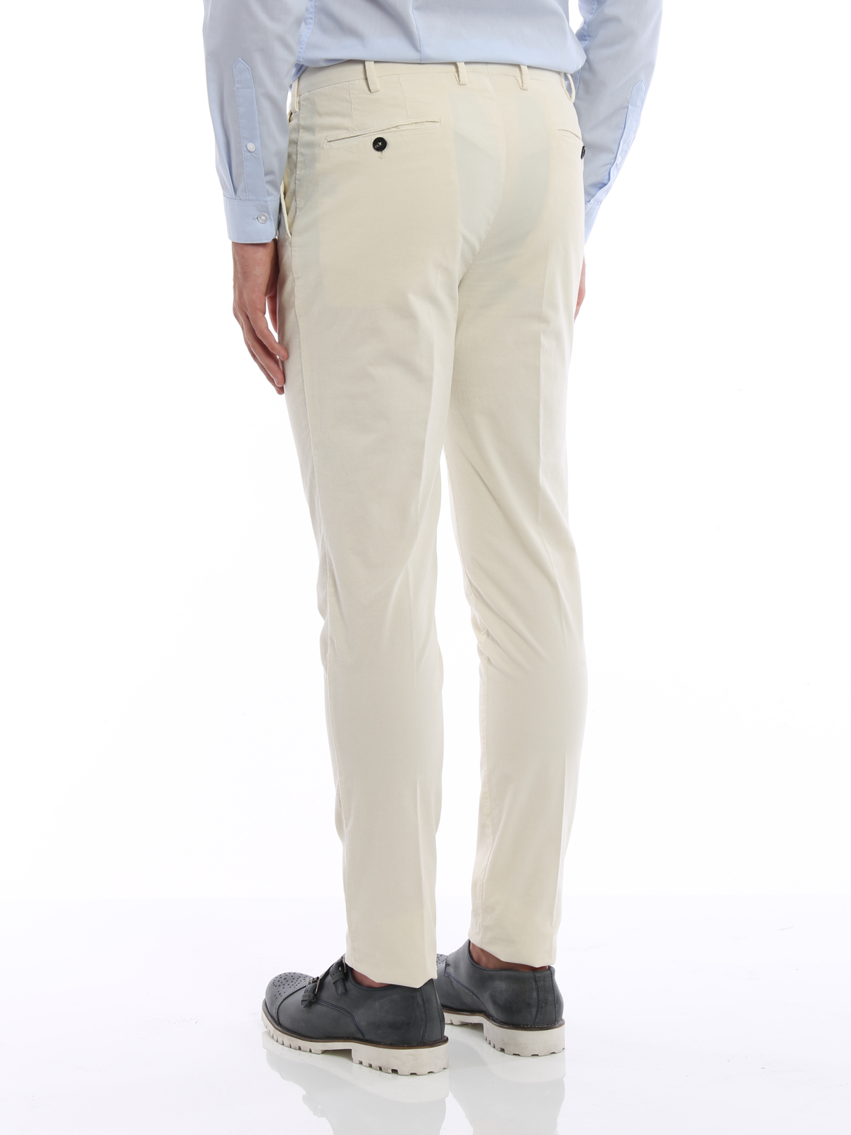 Casual trousers Pt Torino - Corduroy gentleman fit trousers