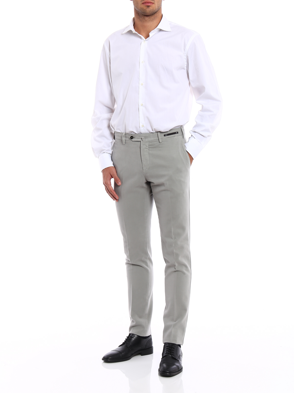 Casual trousers Pt Torino - Cotton and cashmere blend trousers