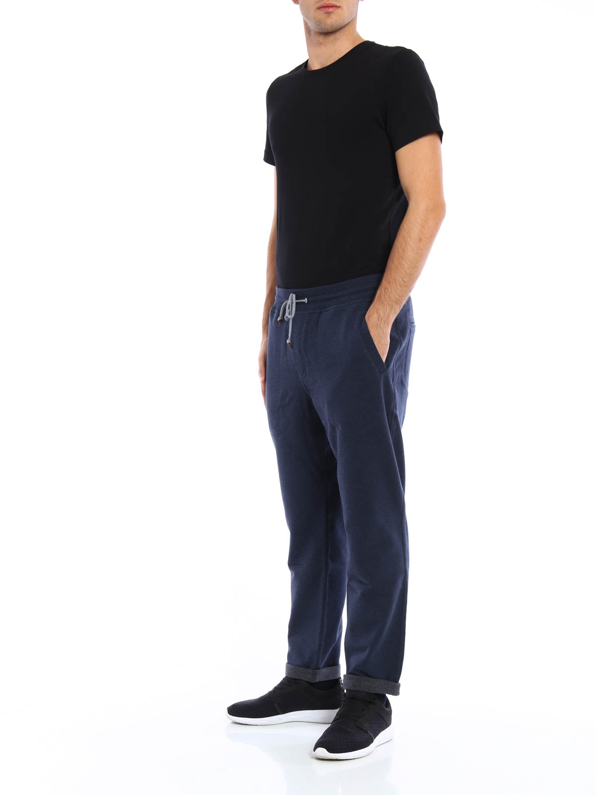 Pantalon De Jogging Brunello Cucinelli Pour Homme, Couleur Bleu Cobalt, Coton - Neuf Avec étiquettes