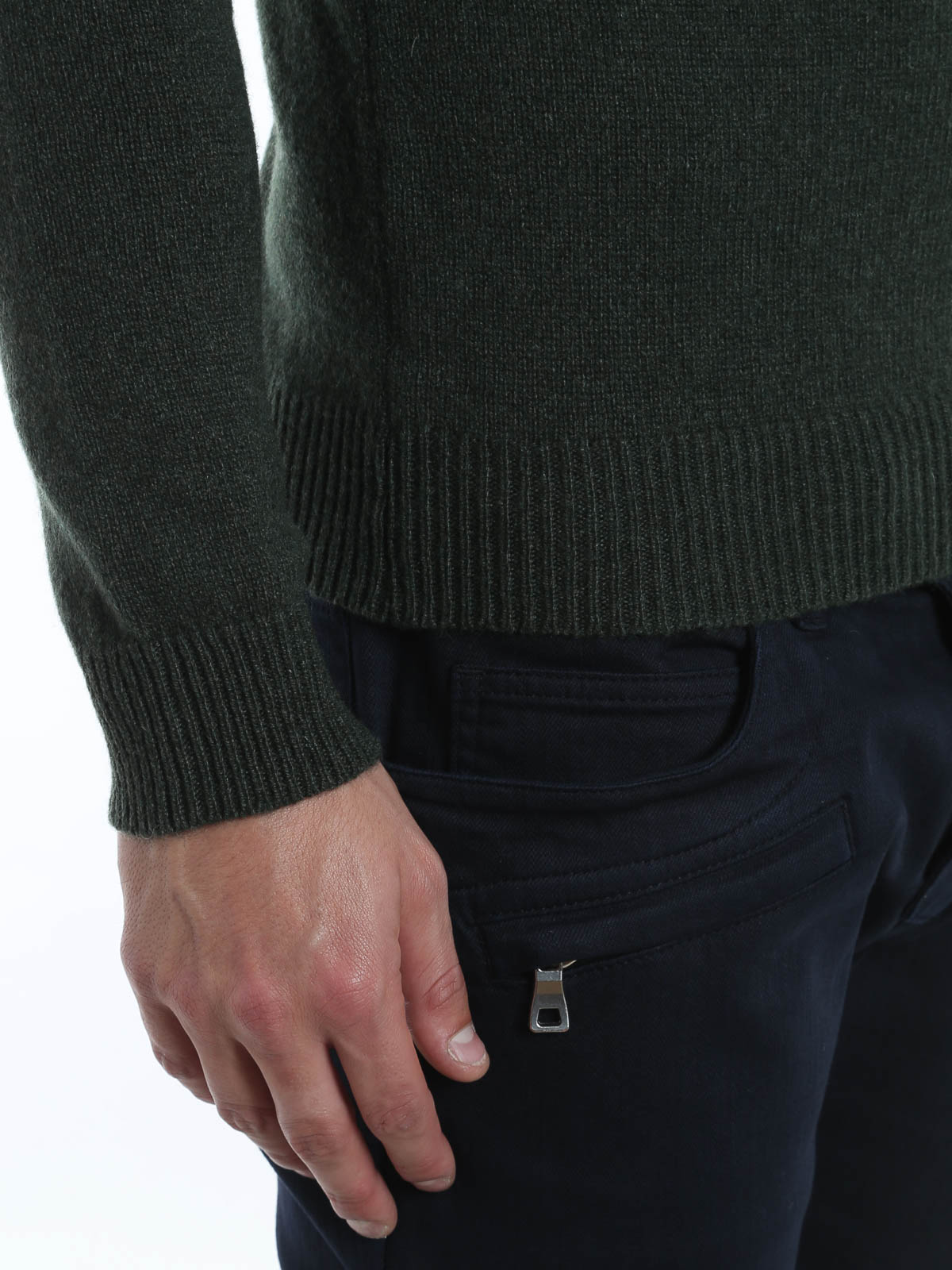 Balmain Sweater with buttons - Green - Men|W5HM654C327GREEN140