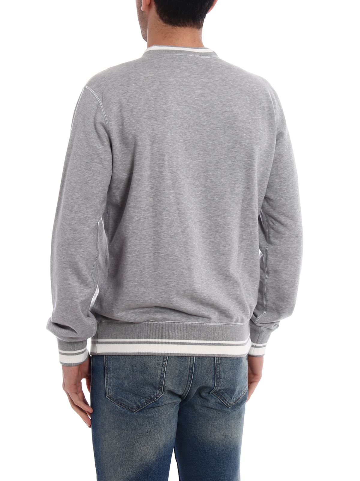 Dolce & Gabbana Crown logo melange grey sweatshirt|G9KJ3THU7ALS8294