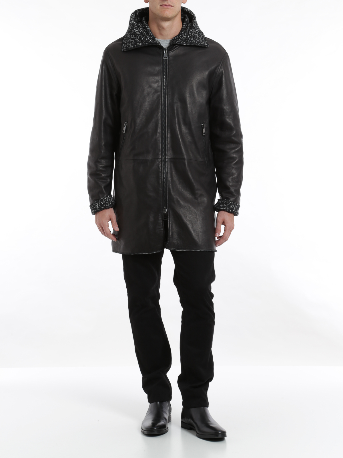 Leather on sale coats online