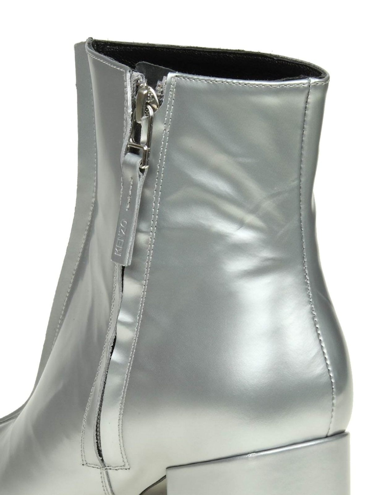 Ankle boots Kenzo - Daria silver tone leather ankle boots