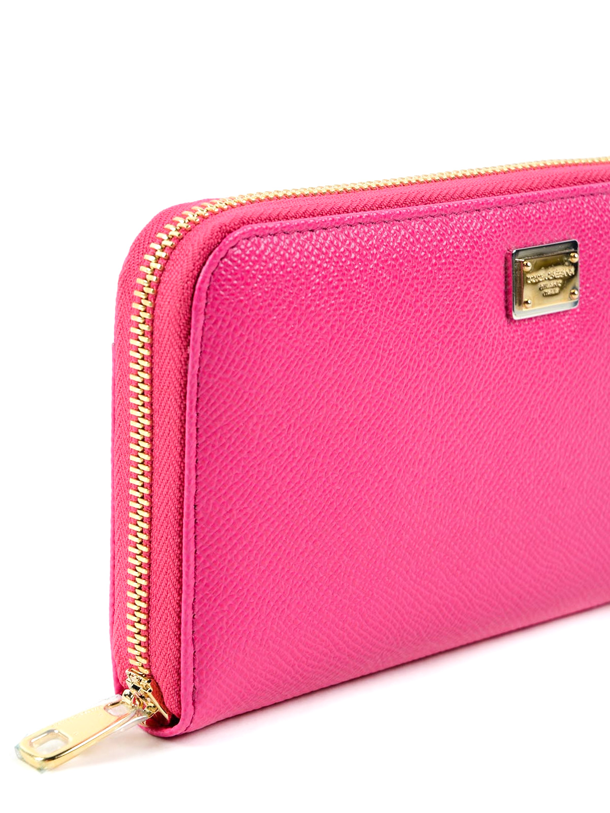 Wallets & purses Dolce & Gabbana - Red Dauphine leather zip-around