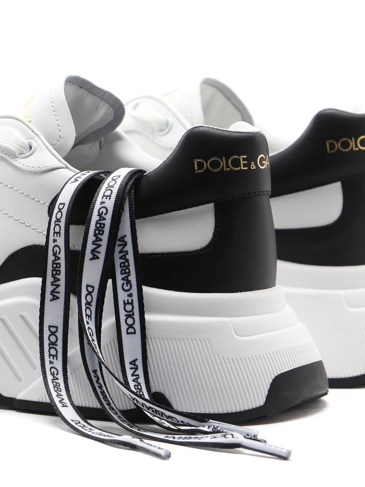 Shop Dolce & Gabbana Daymaster Leather Sneakers In Blanco