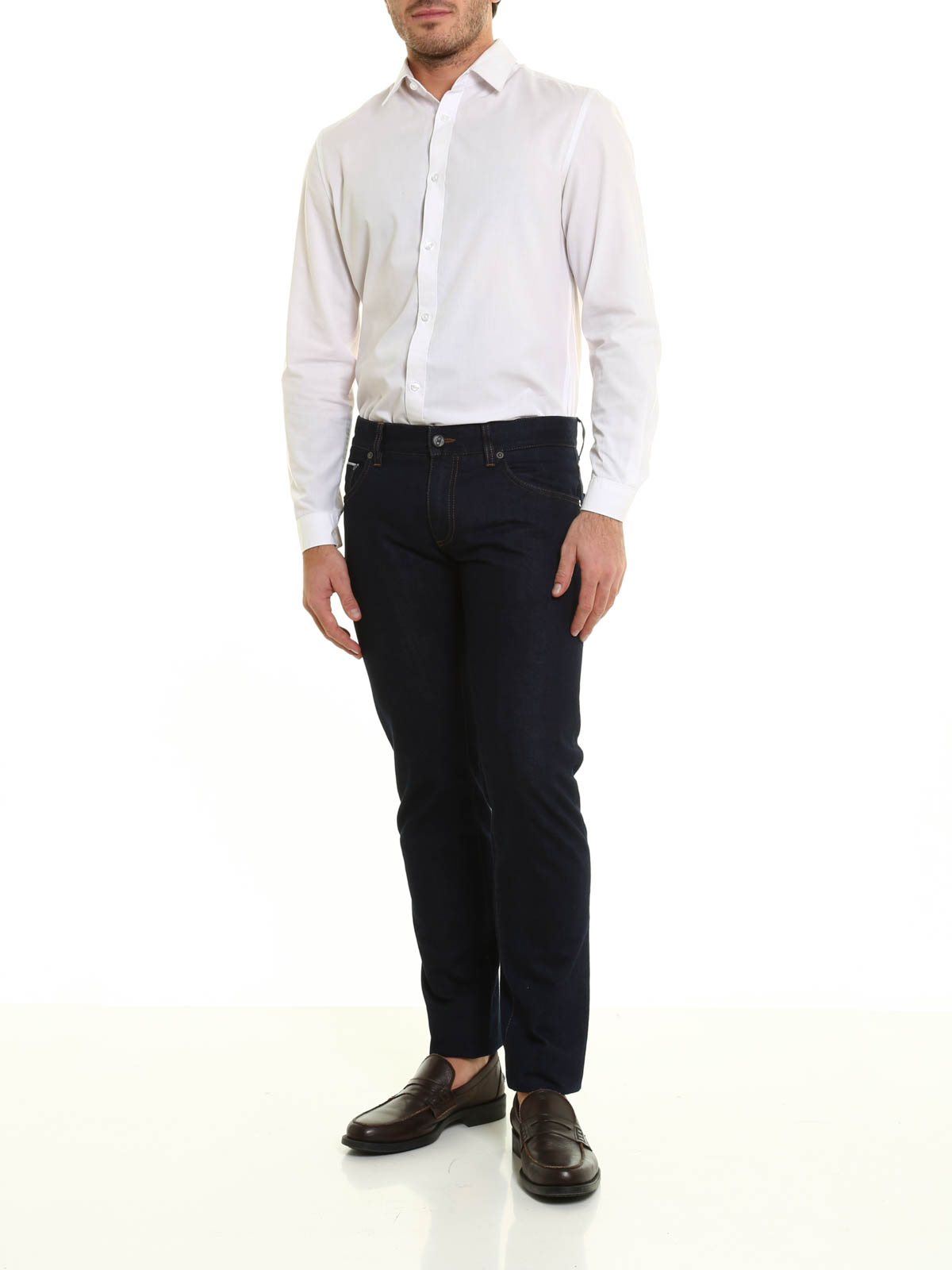 Ferragamo Denim classic jeans - Dark Wash - Men | 661000142826