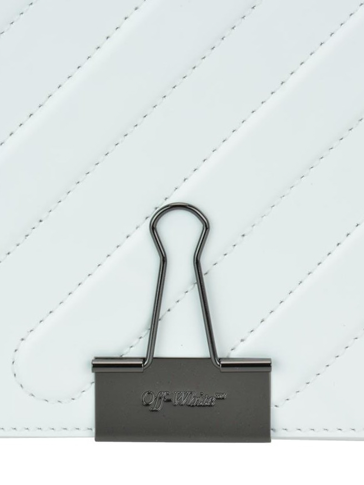 Off-White Diag padded flap squared white shoulder bag 
